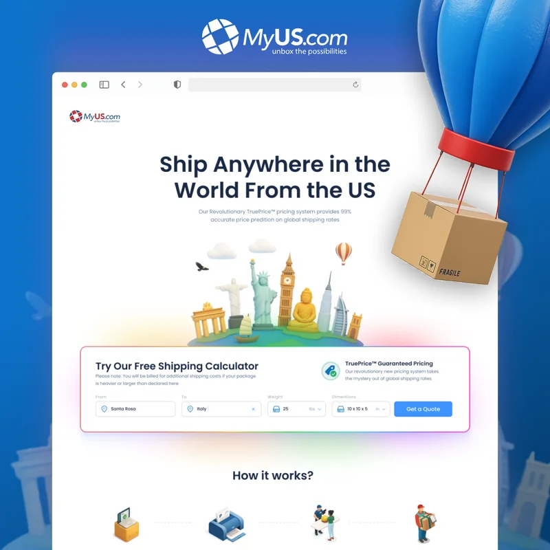 MyUS: international shipping platform